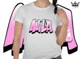 Camiseta desenhada com o nome (MILA)
