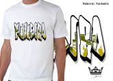 Camiseta com o nome funkeiro desenhado