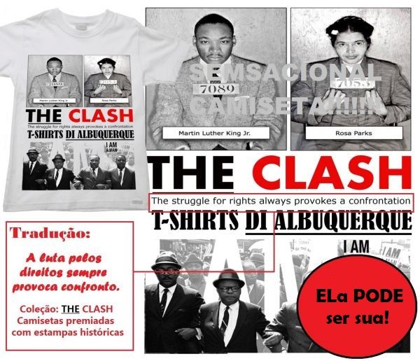 Camiseta Martin Luther King jr e Rosa Parks